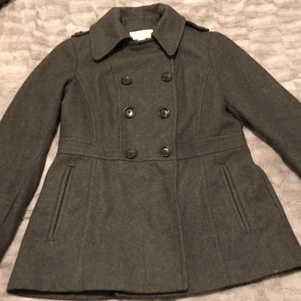 Michael Kors Wool Blend Grey Winter Peacoat